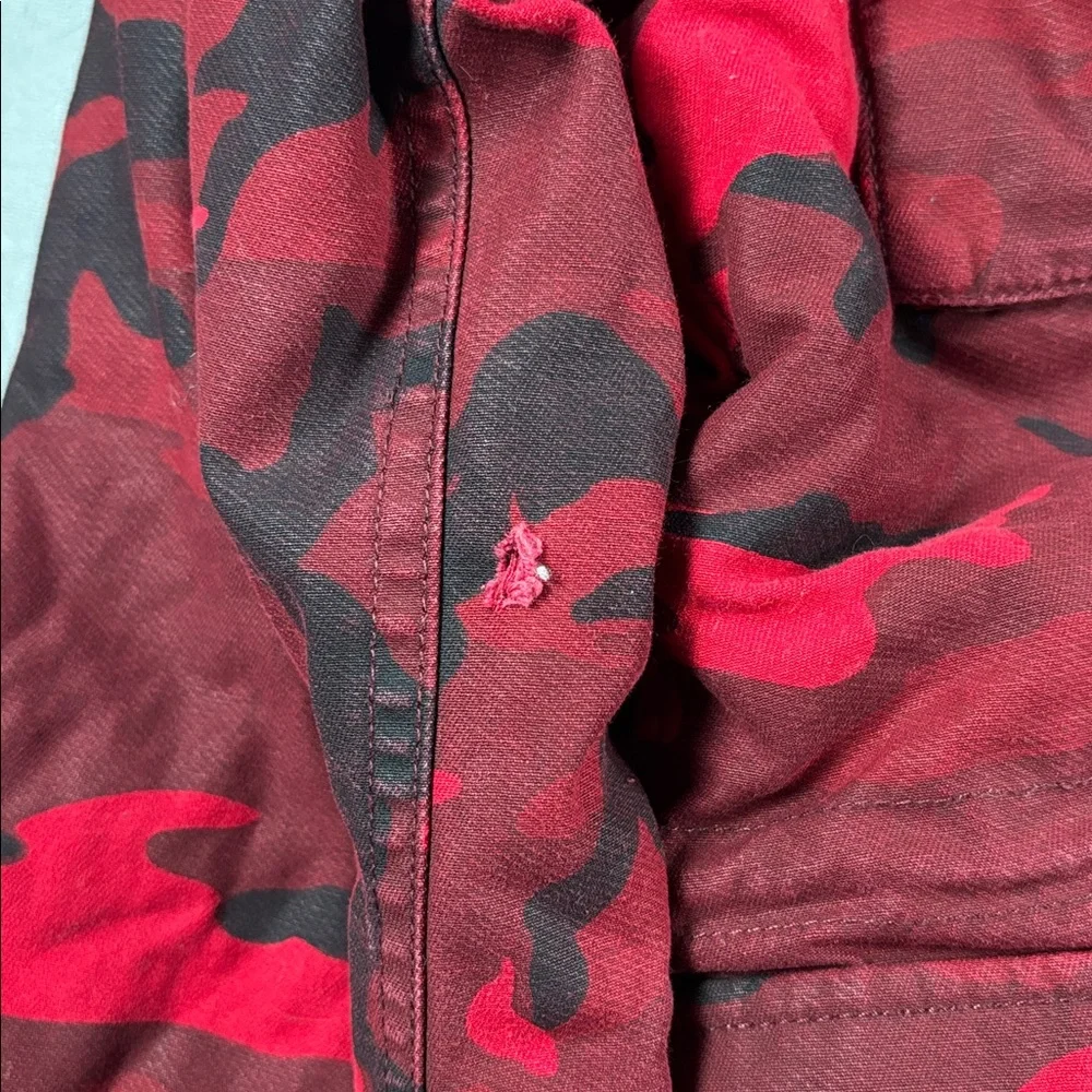 Levi's Men's Sherpa Lined Field Coat Red Camo Size Small